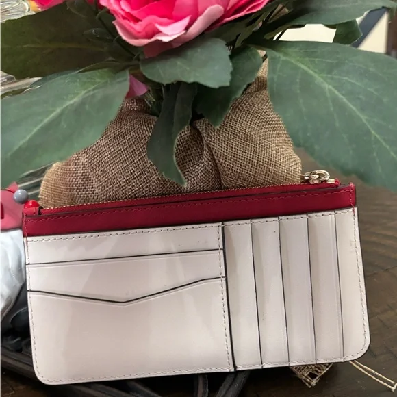 Kate Spade Heart Print Wallet/Card Holder & matching Cosmetic Bag. Sold as set. - Picture 3 of 10